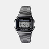 Vintage  Unisex Quartz Black Dial Digital Stainless Steel Watch D181 - Casio watch