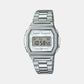 Vintage  Unisex Quartz Silver Dial Digital Stainless Steel Watch D193 - Casio watch