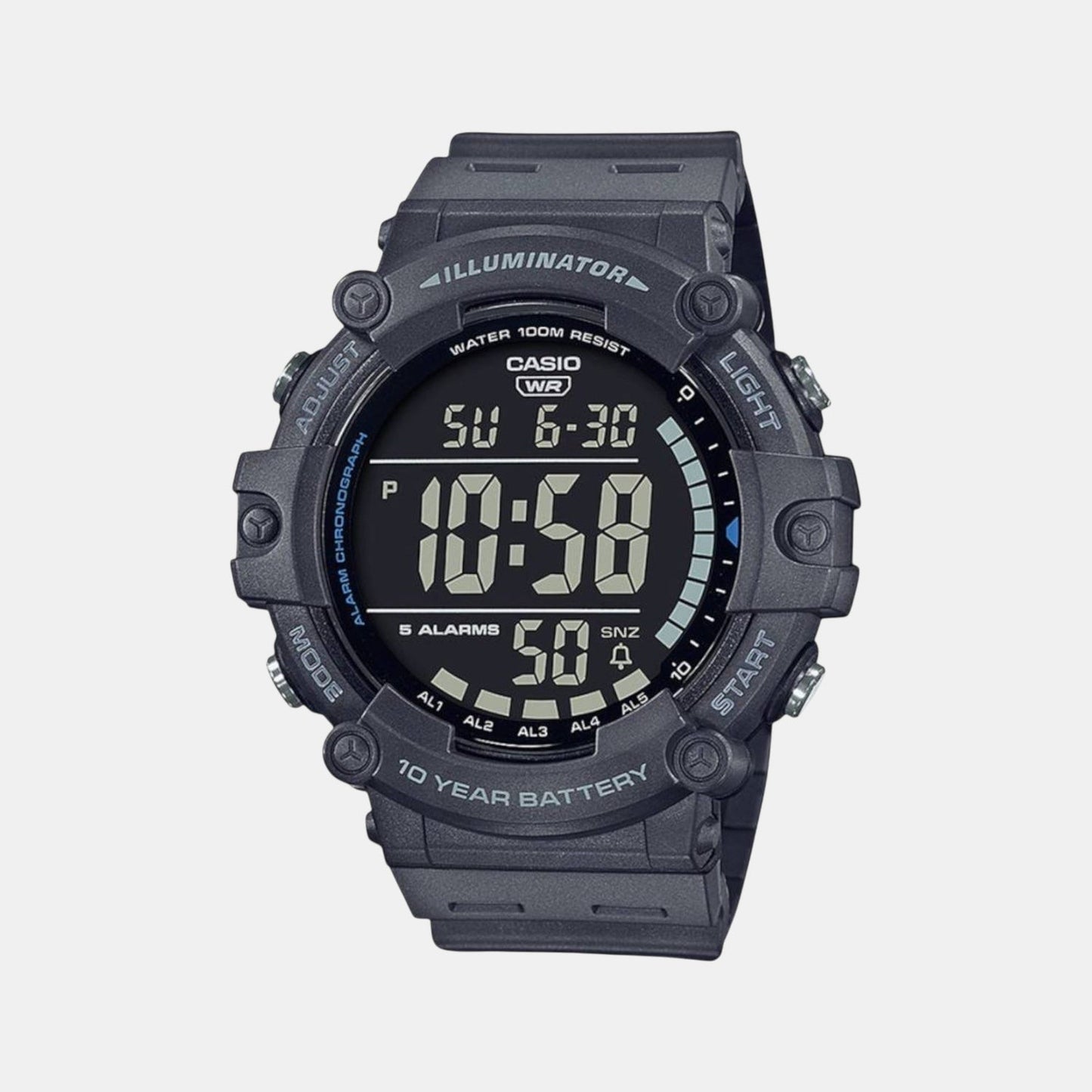 Youth Unisex Quartz Black Dial Digital Resin Watch D219