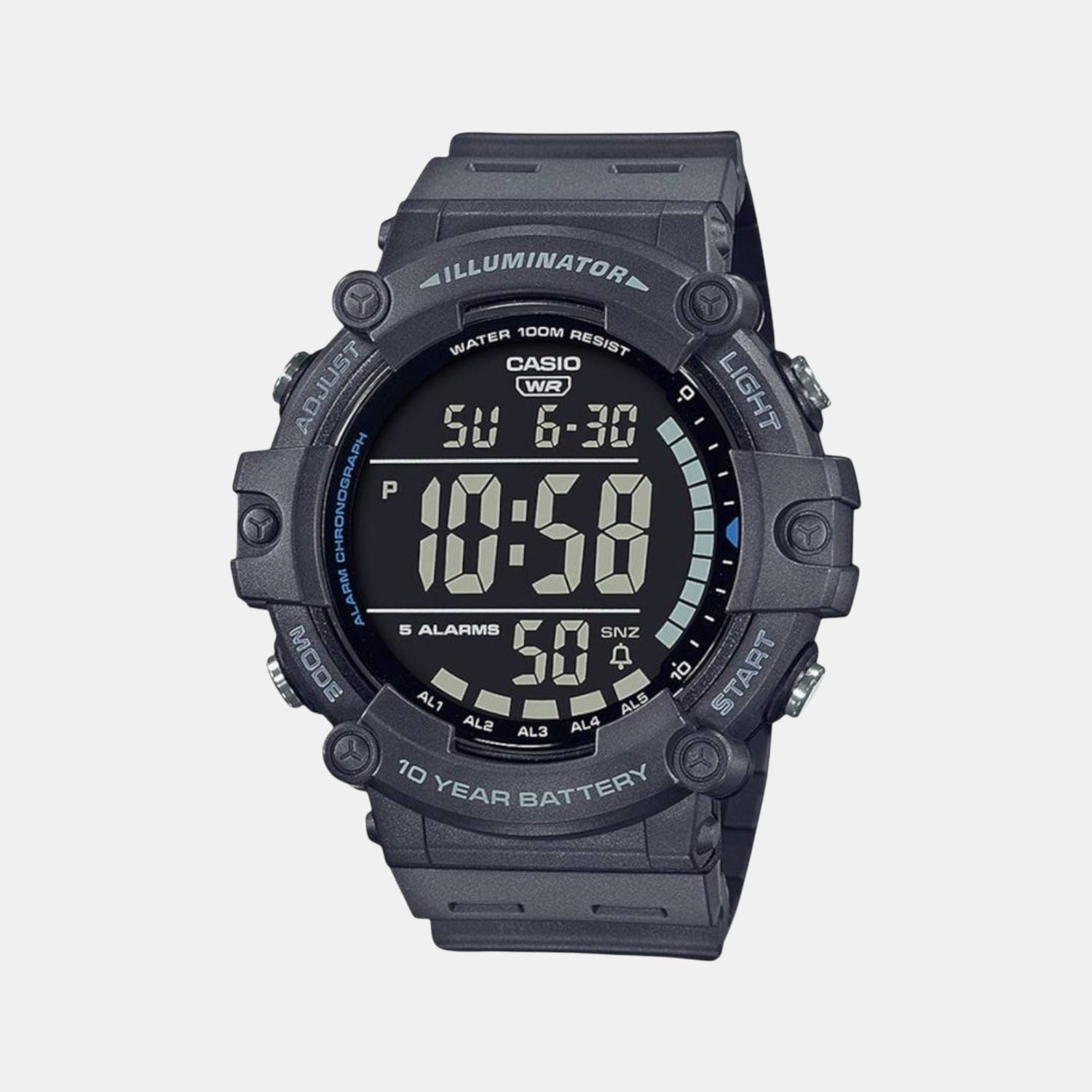 Youth Unisex Quartz Black Dial Digital Resin Watch D219