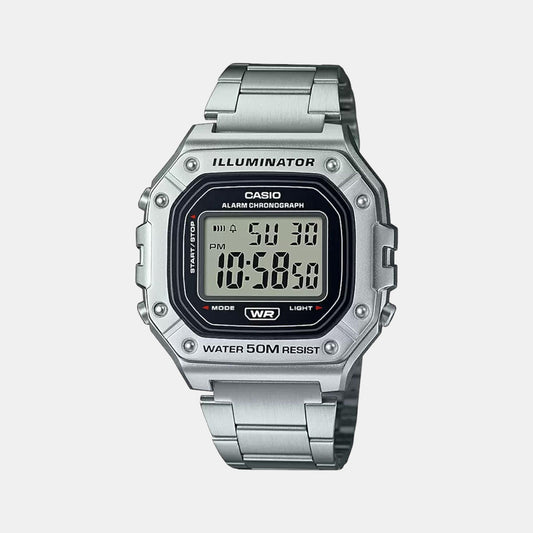 Youth Unisex Quartz Black Dial Digital Stainless Steel Watch D227