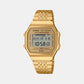 Vintage Unisex Quartz Gold Dial Digital Stainless Steel Watch D368 - Casio watch