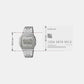 Vintage Unisex Quartz Silver Dial Digital Stainless Steel Watch D400