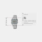Vintage Women Quartz Transparent Dial Digital Stainless Steel Watch D409