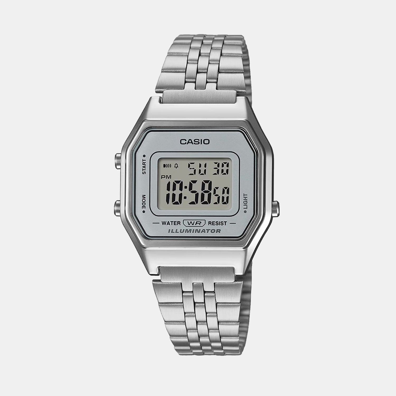Vintage Women Quartz Transparent Dial Digital Stainless Steel Watch D409