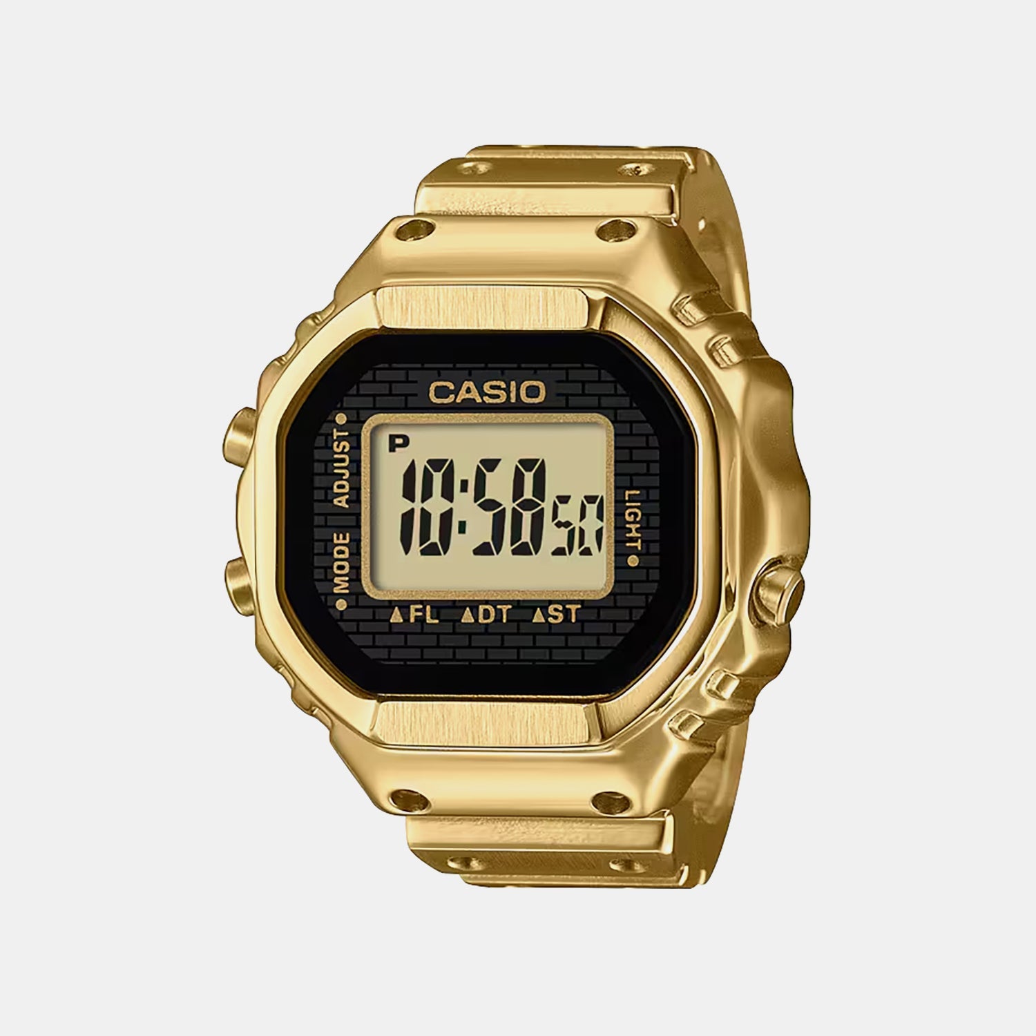 Men Quartz Clear Dial Digital Stainless Steel Watch D412