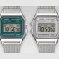 Vintage Unisex Quartz Grey Dial Digital Stainless Steel Watch D414
