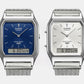 Classics Men Quartz Champagne Dial Analog-Digital Leather Watch D417