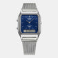 Classics Men Quartz Champagne Dial Analog-Digital Leather Watch D417