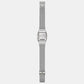Classics Men Quartz Silver Dial Analog-Digital Leather Watch D418