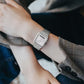 Classics Men Quartz Silver Dial Analog-Digital Leather Watch D418