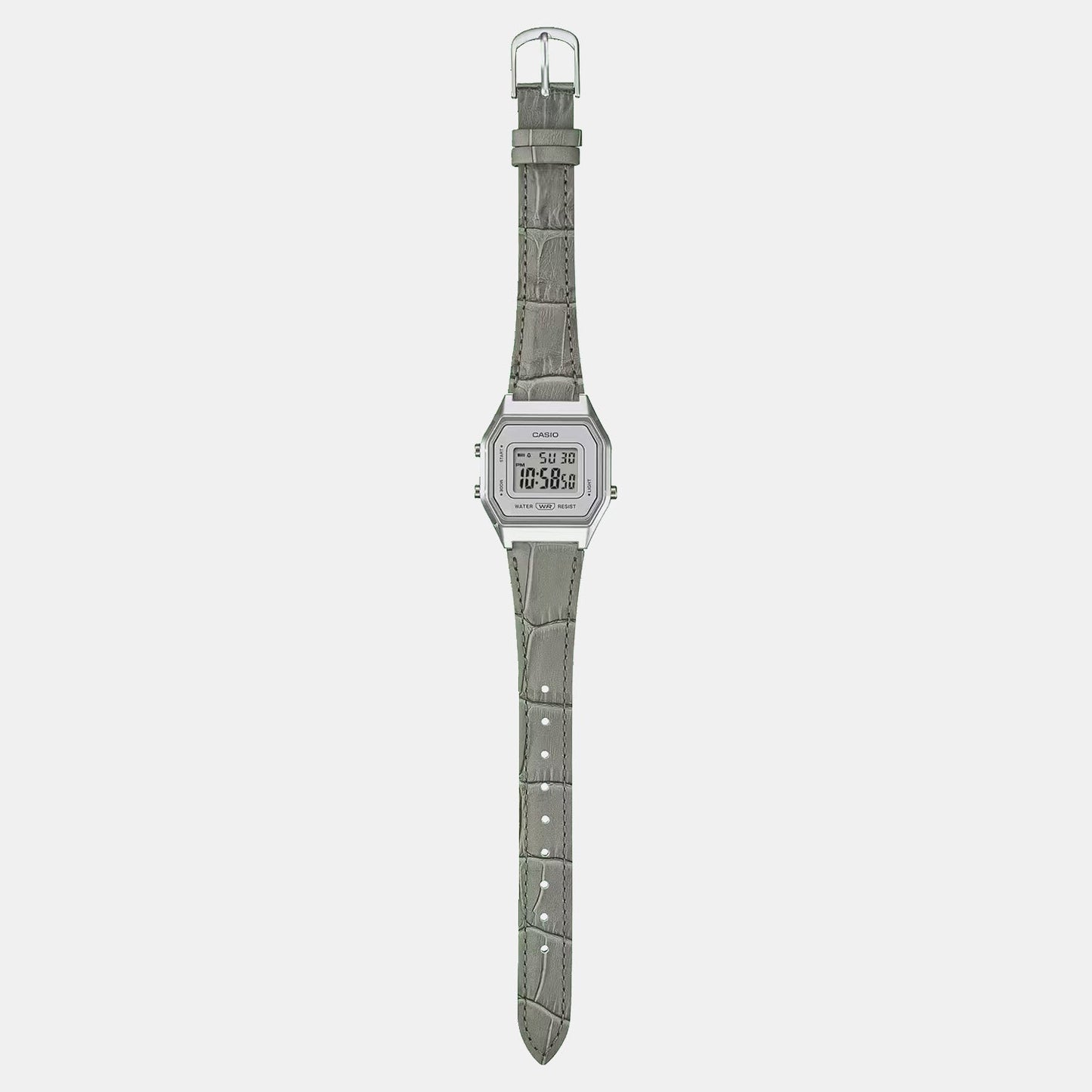 Classics Men Quartz Silver Dial Digital Stainless Steel Watch D424