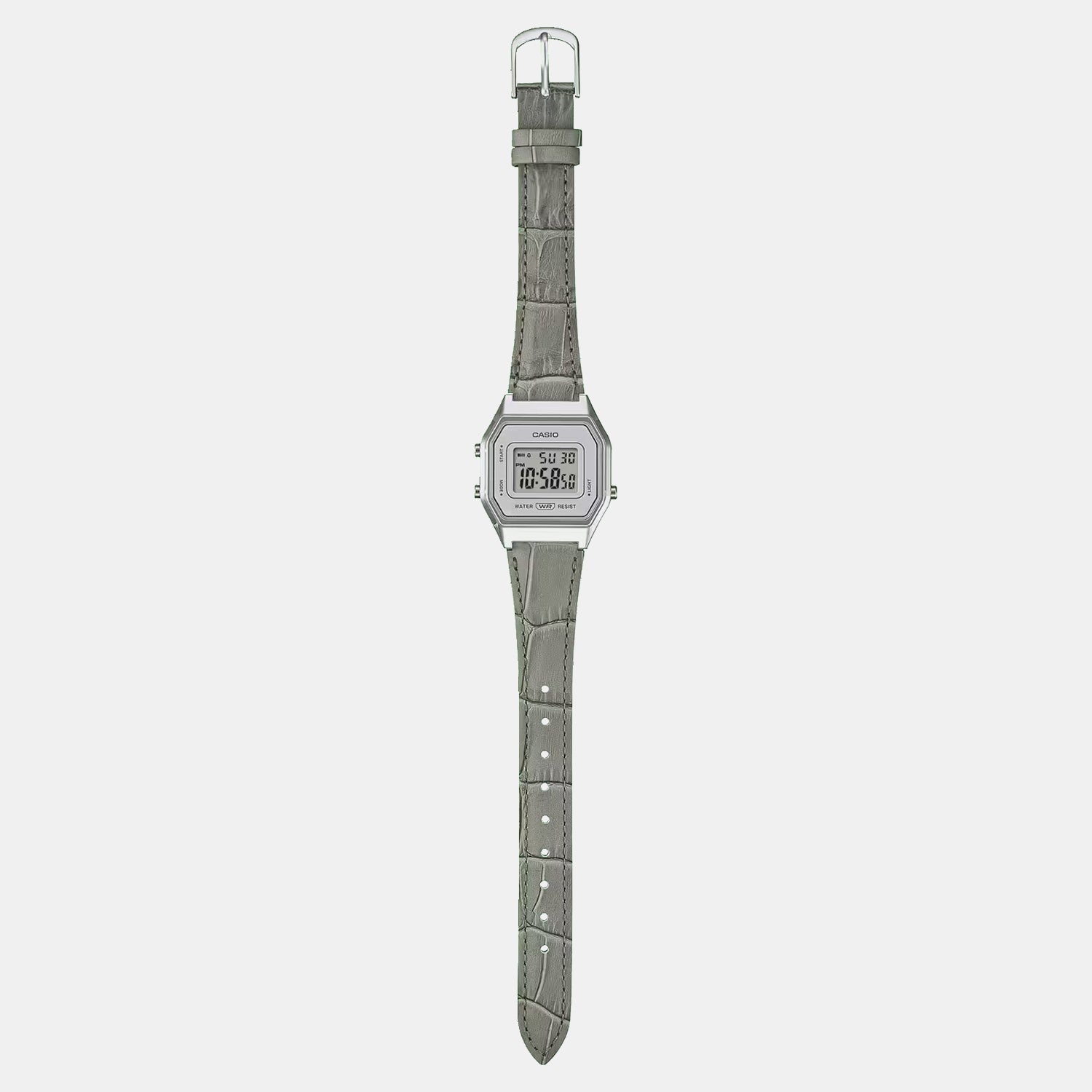 Classics Men Quartz Silver Dial Digital Stainless Steel Watch D424