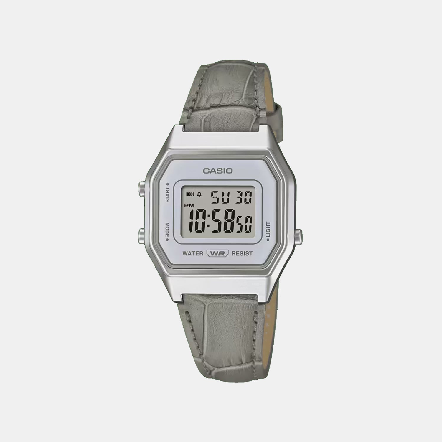Classics Men Quartz Silver Dial Digital Stainless Steel Watch D424