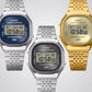 Vintage Unisex Quartz Grey Dial Digital Stainless Steel Watch D435