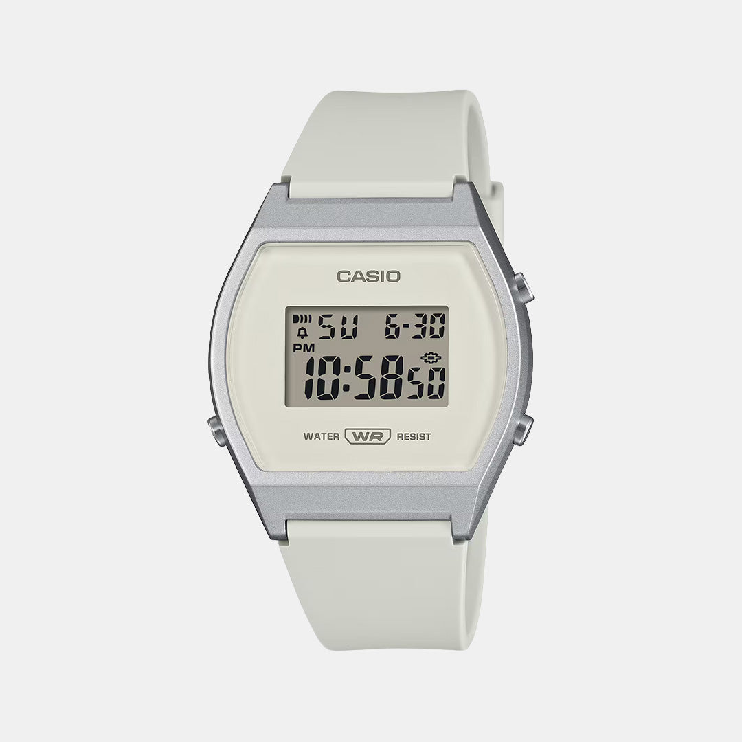Unisex Quartz White Dial Digital Resin Watch D439