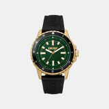 Active Men Quartz Green Dial Analog Silicone Watch DK1G130P0035