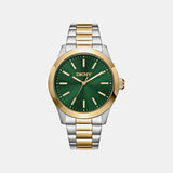 Everyday Men Quartz Green Dial Analog Stainless Steel Watch DK1G137M0065