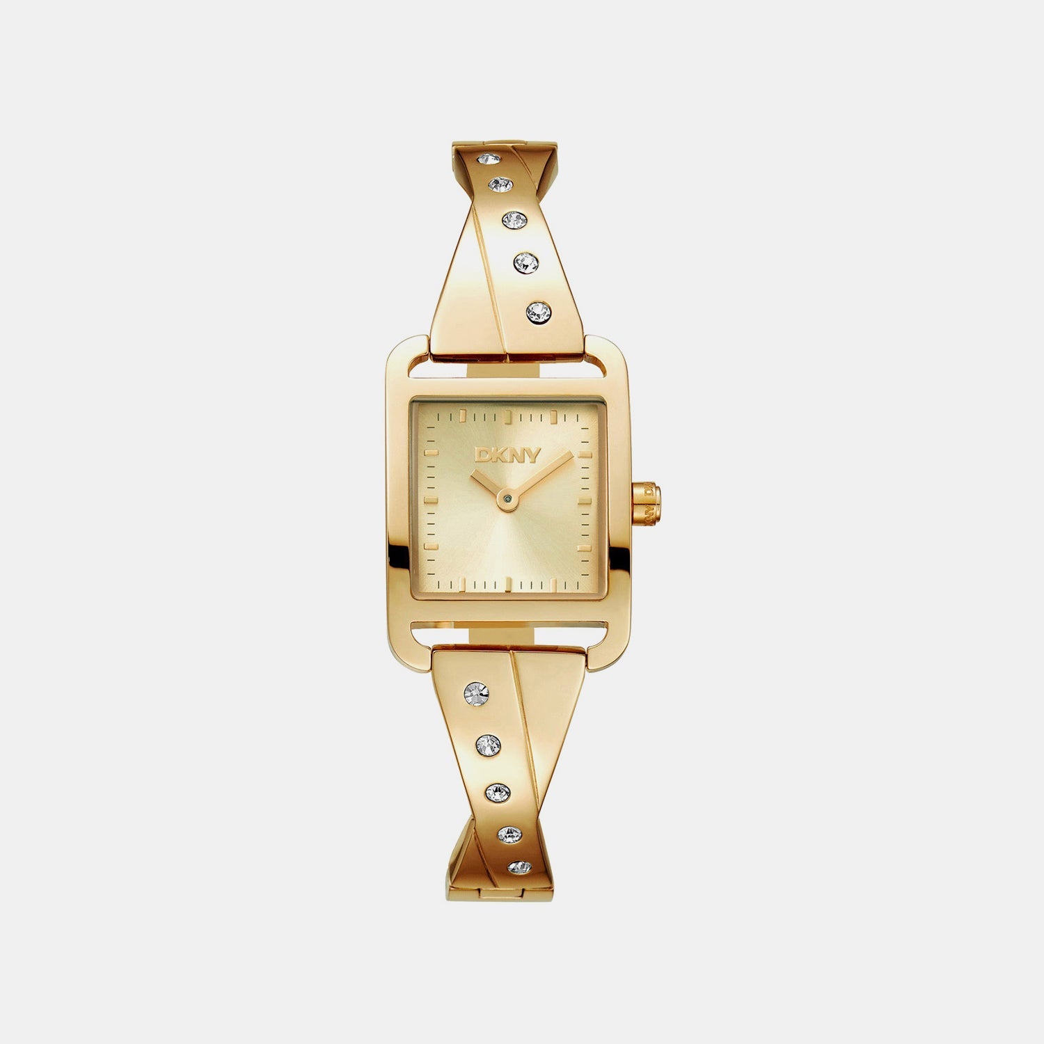 City Bangle Women Quartz Champagne Dial Analog Stainless Steel Watch DK1L005M0025