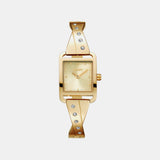 City Bangle Women Quartz Champagne Dial Analog Stainless Steel Watch DK1L005M0025