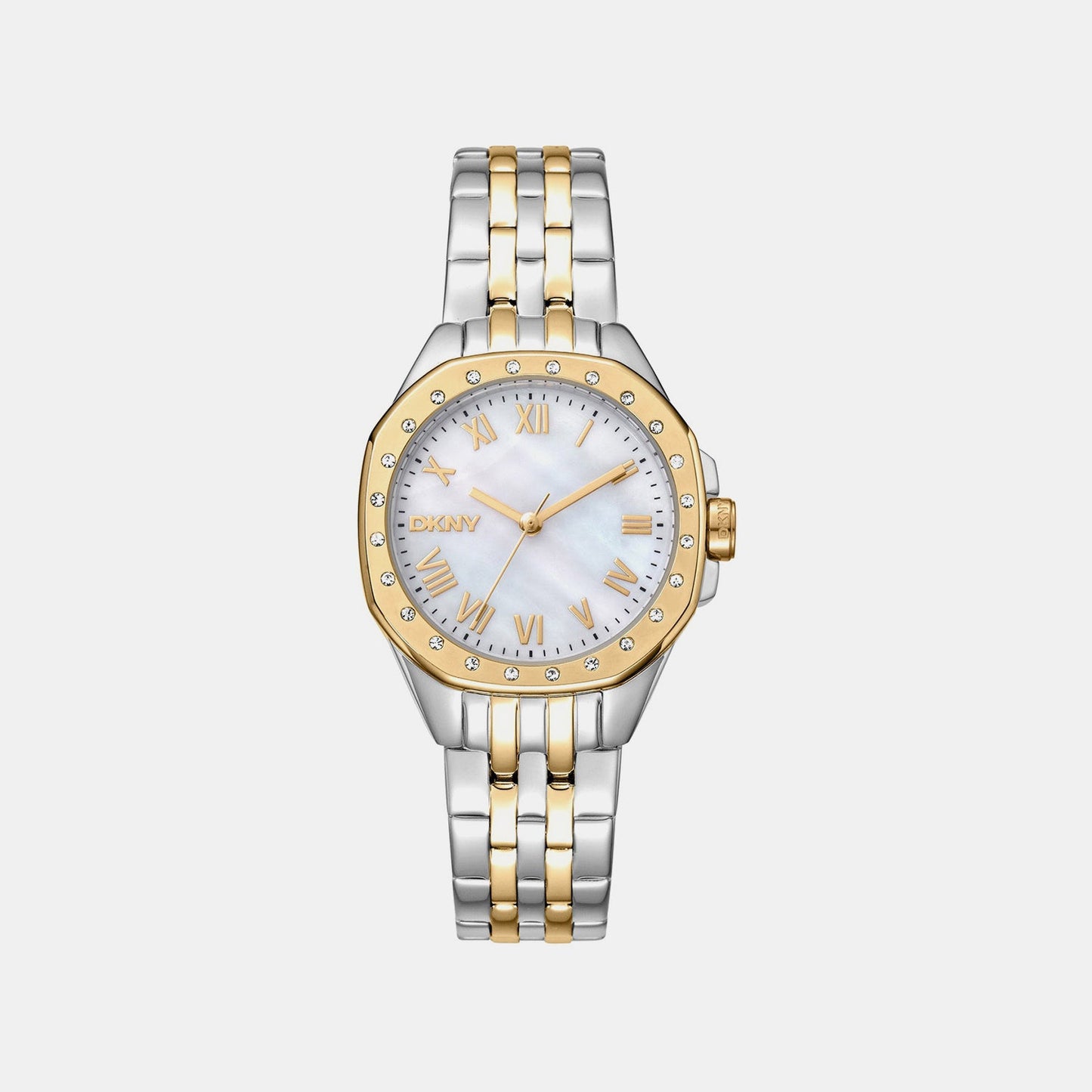 Brooklyn Mini Women Quartz Mother Of Pearl Dial Analog Stainless Steel Watch DK1L013M0085