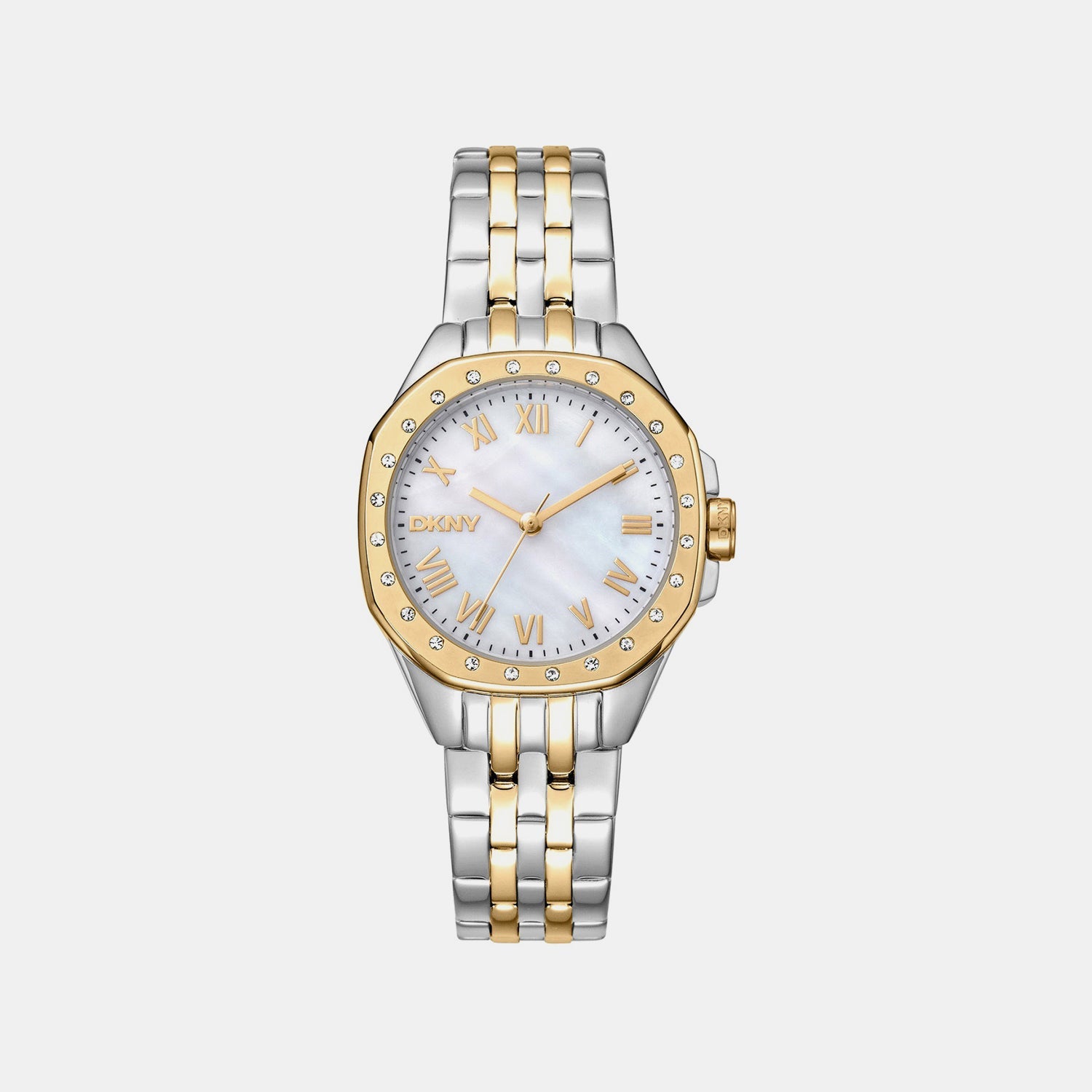 Brooklyn Mini Women Quartz Mother Of Pearl Dial Analog Stainless Steel Watch DK1L013M0085