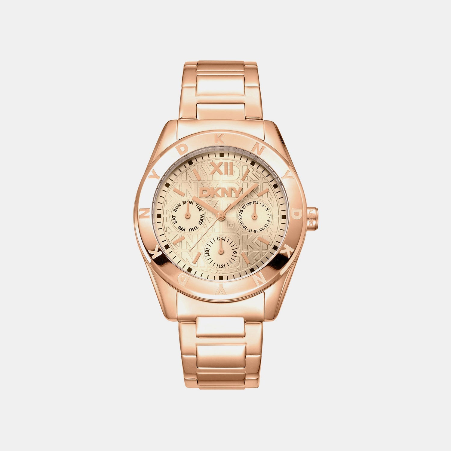 Chambers Multi Sport Women Quartz Rose Gold Dial Multi-Function Stainless Steel Watch DK1L015M0045
