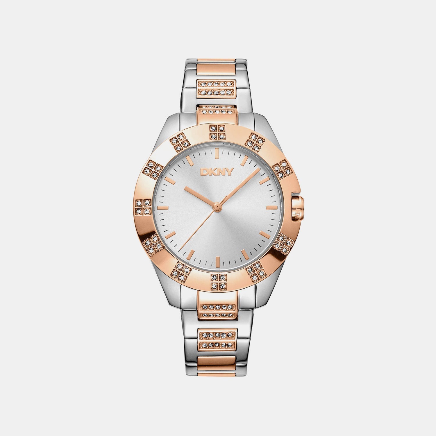 Park Ave Glitz Women Quartz Silver Dial Analog Stainless Steel Watch DK1L019M0075