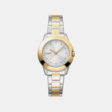 Park Ave Logo Women Quartz Silver Dial Analog Stainless Steel Watch DK1L021M0075