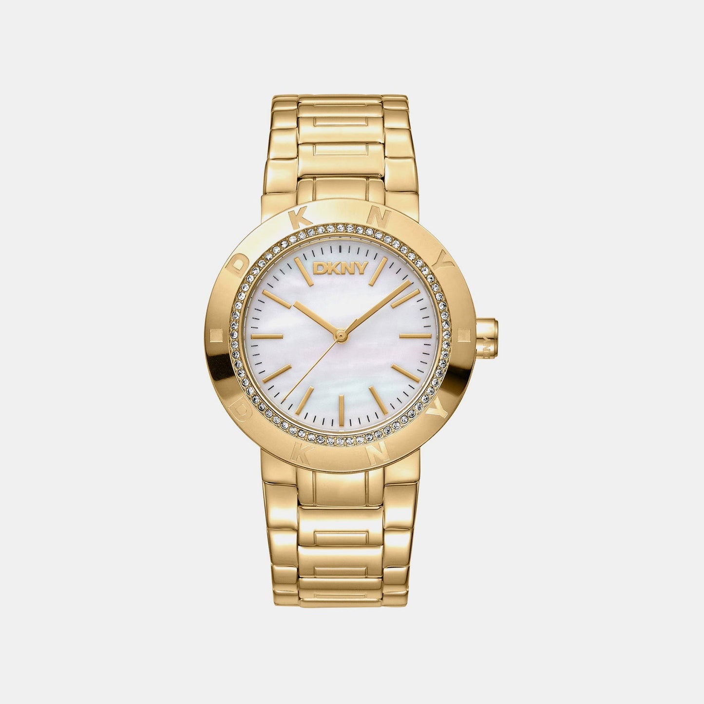 Eastside Logo Women Quartz Mother Of Pearl Dial Analog Stainless Steel Watch DK1L023M0035