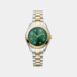 Astoria Logo Women Quartz Green Dial Analog Stainless Steel Watch DK1L033M0085