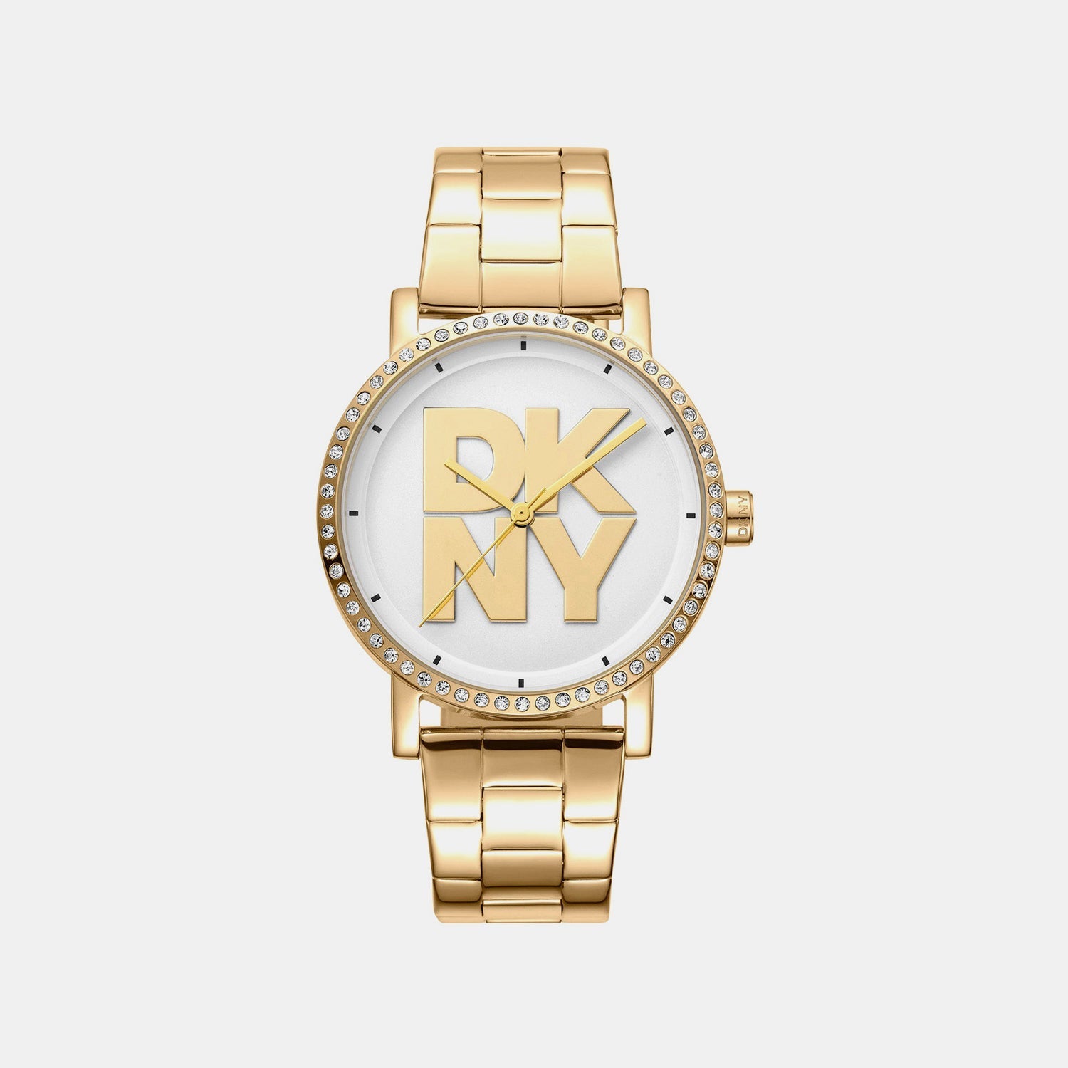 Soho Logo Women Quartz Silver Dial Analog Stainless Steel Watch DK1L035M0055