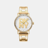 Soho Logo Women Quartz Silver Dial Analog Stainless Steel Watch DK1L035M0055