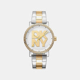 Soho Logo Women Quartz Silver Dial Analog Stainless Steel Watch DK1L035M0075