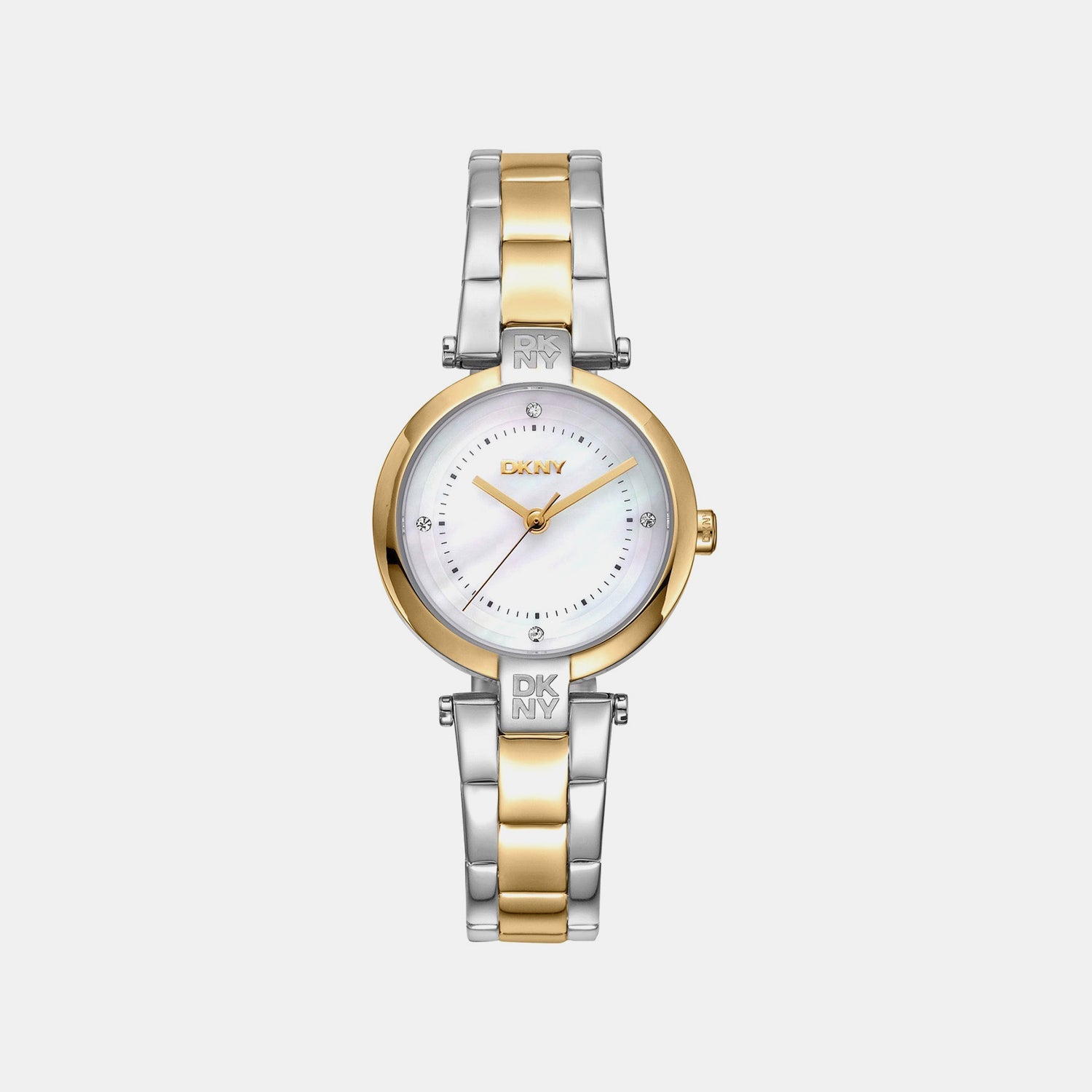 Essential Mini Women Quartz Mother Of Pearl Dial Analog Stainless Steel Watch DK1L043M0075