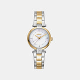 Essential Mini Women Quartz Mother Of Pearl Dial Analog Stainless Steel Watch DK1L043M0075