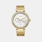 Downtown Glitz Women Quartz Silver Dial Multi-Function Stainless Steel Watch DK1L044M0055
