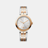 Downtown Midi Women Quartz Silver Dial Analog Stainless Steel Watch DK1L045M0085