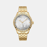 Parsons Glitz Women Quartz Silver Dial Analog Stainless Steel Watch DK1L059M0055