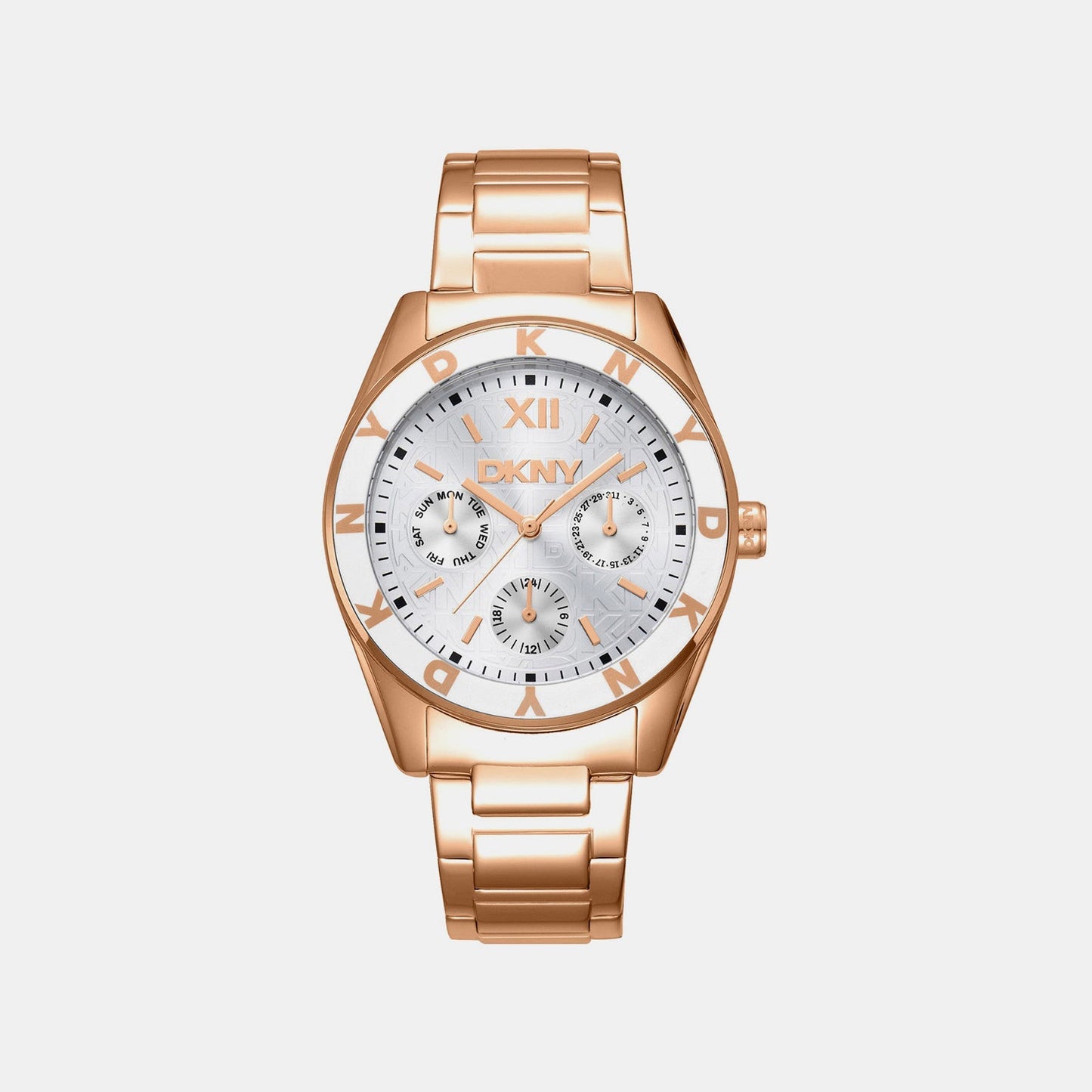 Chambers Multi Sport Women Quartz Silver Dial Multi-Function Stainless Steel Watch DK1L073M0045