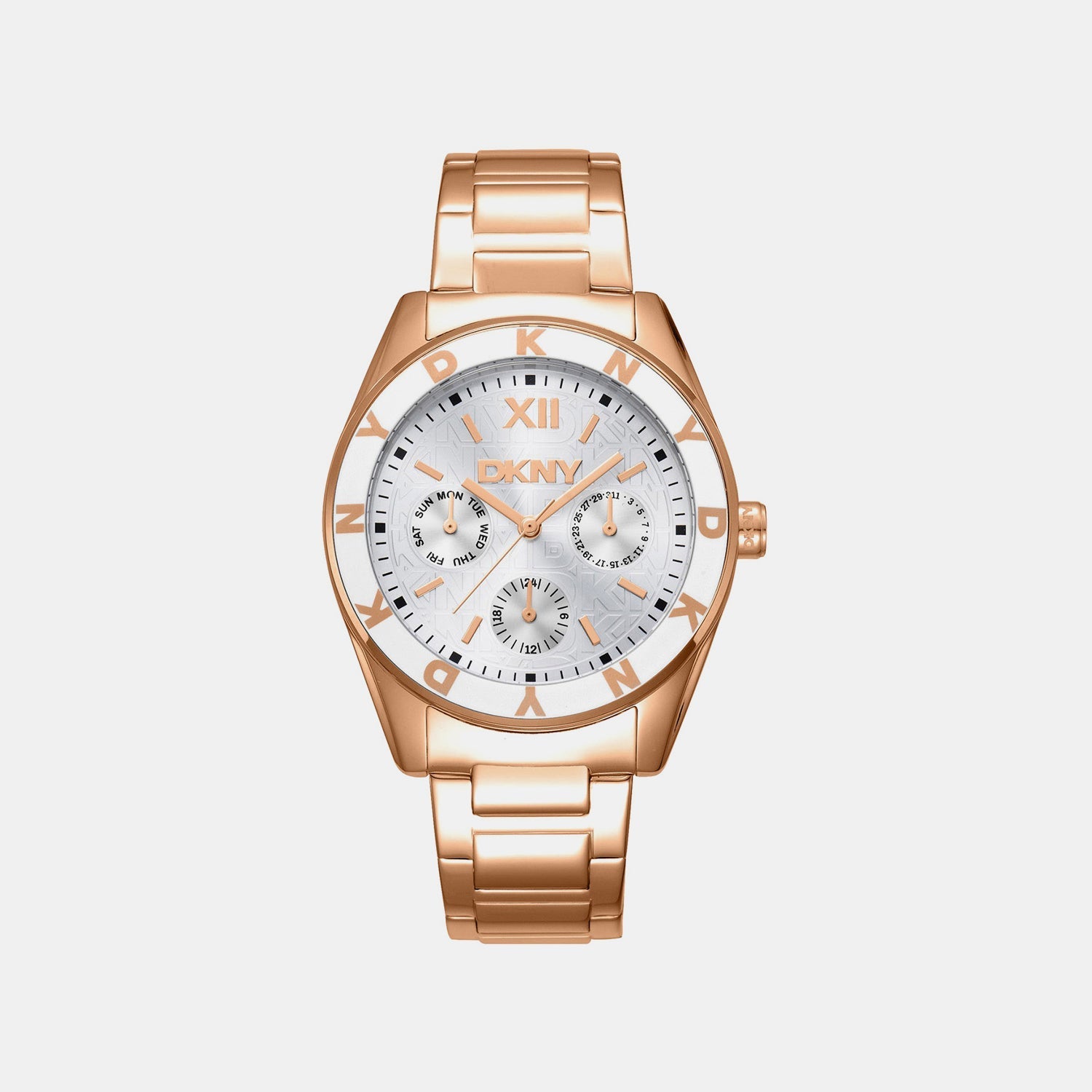 Chambers Multi Sport Women Quartz Silver Dial Multi-Function Stainless Steel Watch DK1L073M0045