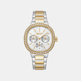 Evening Women Quartz Silver Dial Multi-Function Stainless Steel Watch DK1L084M0085