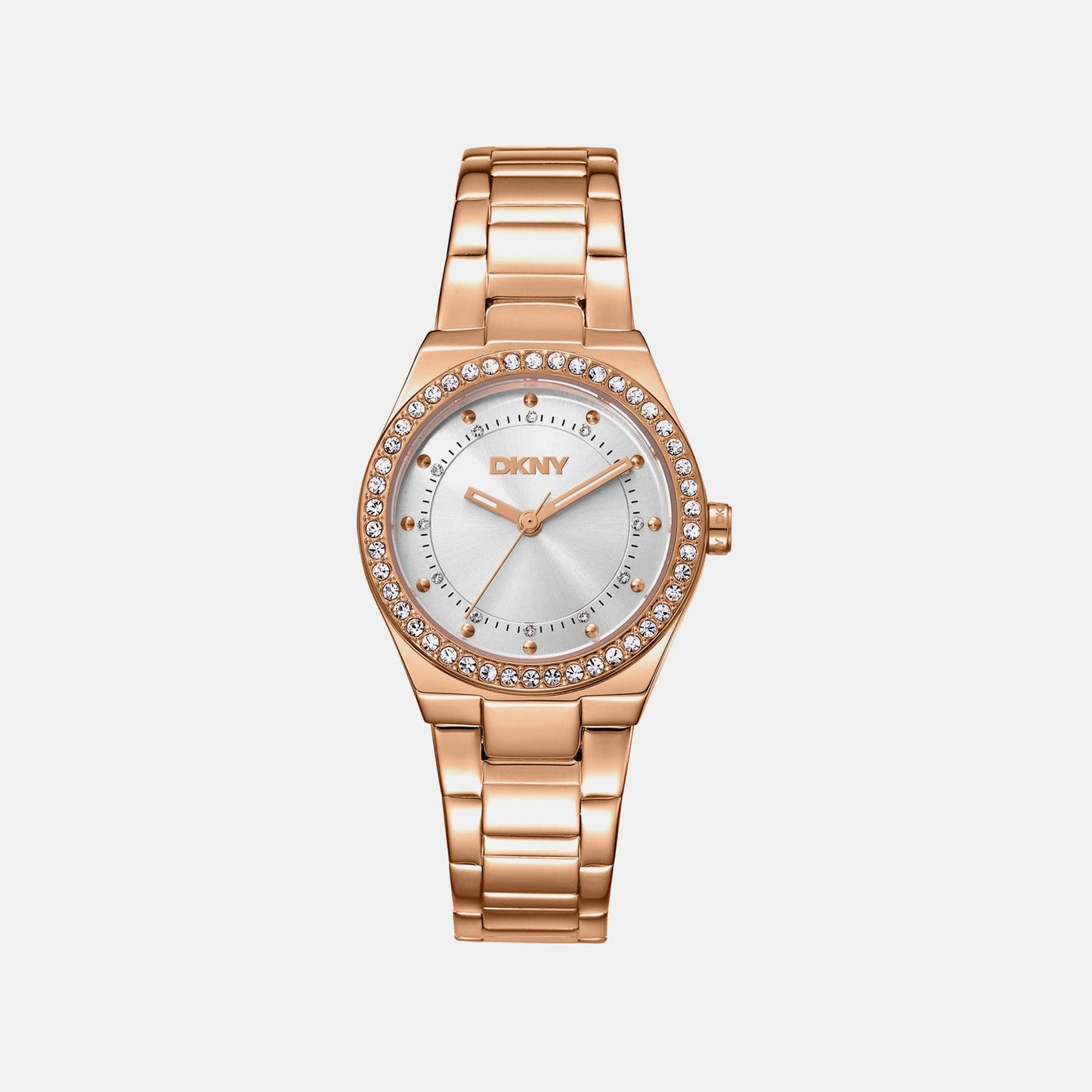 Evening Women Quartz Silver Dial Analog Stainless Steel Watch DK1L100M0075