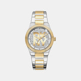 Logo Women Quartz Silver Dial Analog Stainless Steel Watch DK1L102M0245