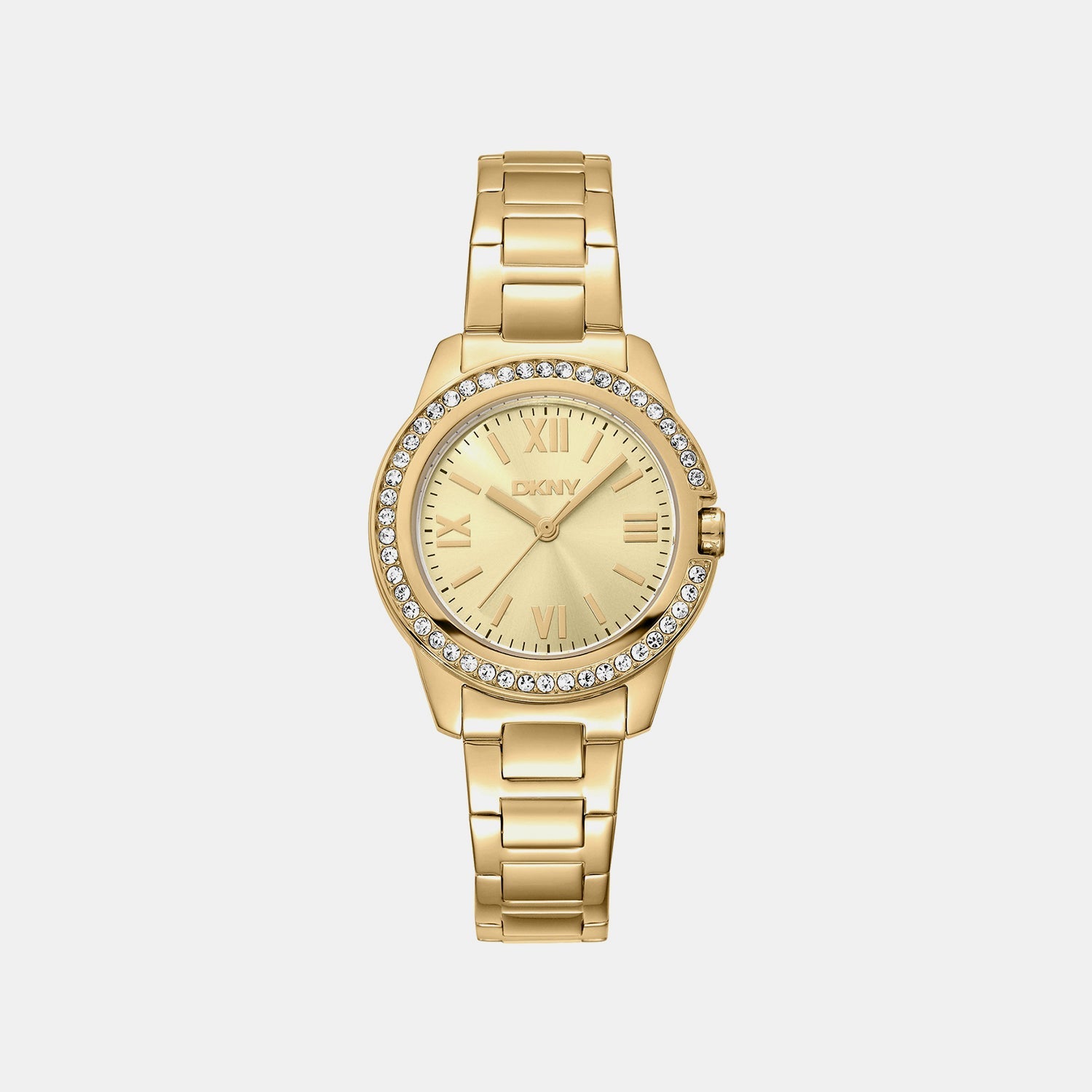Evening Women Quartz Champagne Dial Analog Stainless Steel Watch DK1L105M0055