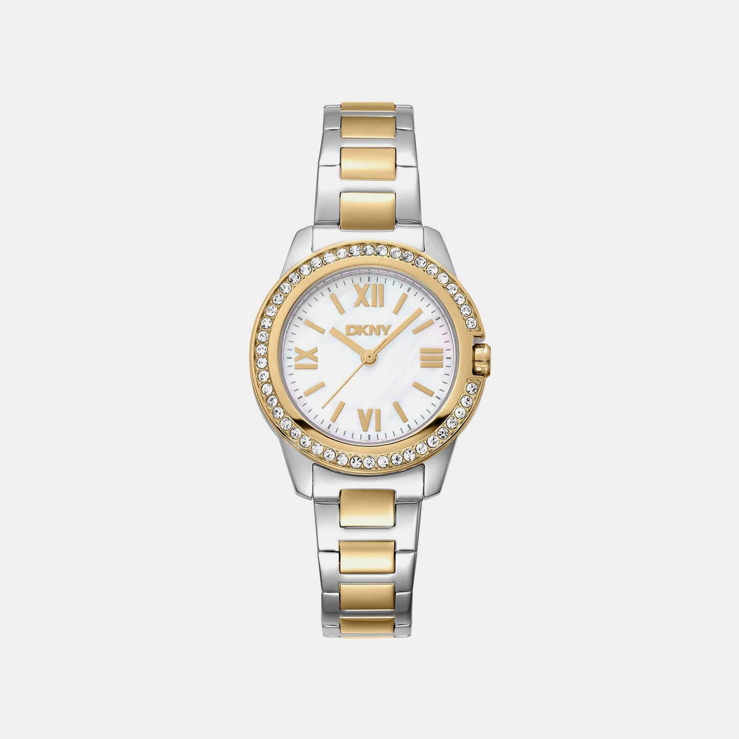 Evening Women Quartz Mother Of Pearl Dial Analog Stainless Steel Watch DK1L105M0085