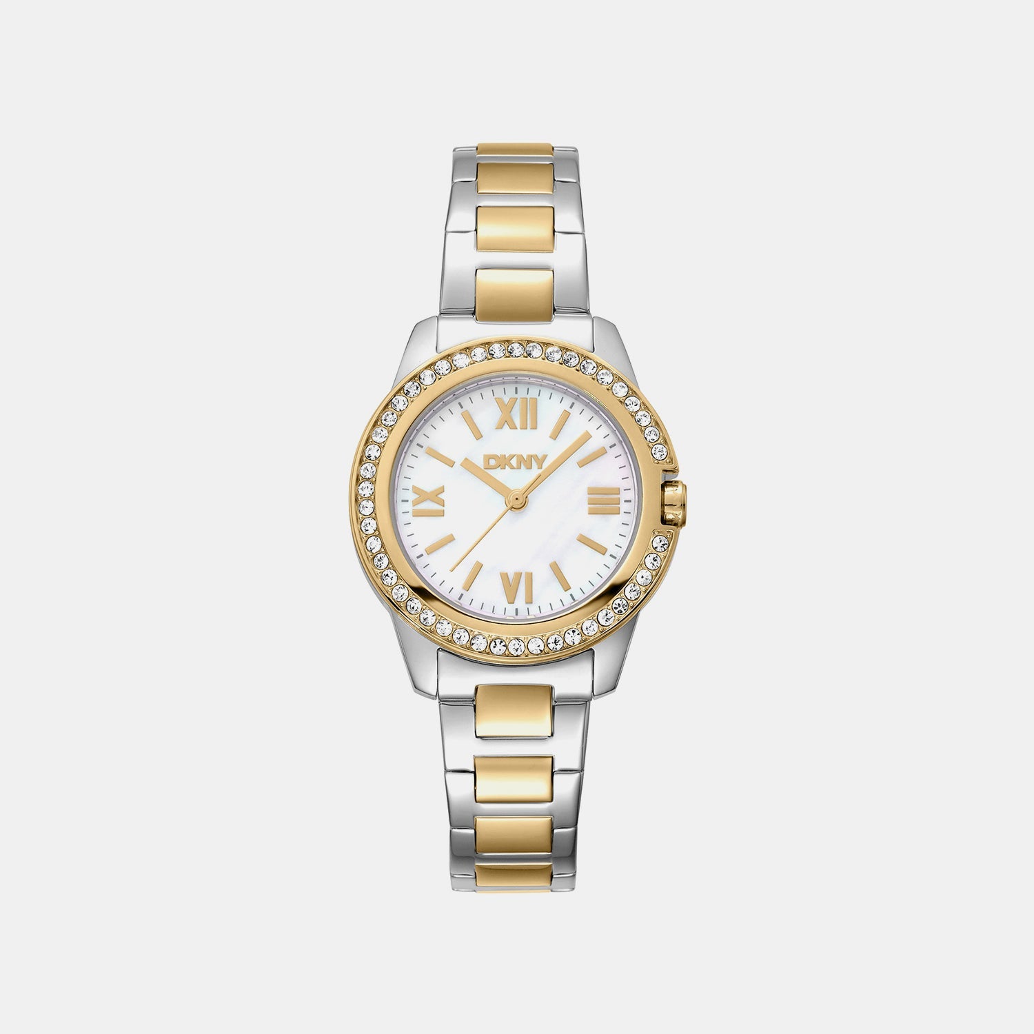 Evening Women Quartz Mother Of Pearl Dial Analog Stainless Steel Watch DK1L105M0085