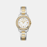 Evening Women Quartz Mother Of Pearl Dial Analog Stainless Steel Watch DK1L105M0085