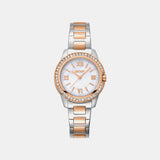 Evening Women Quartz Mother Of Pearl Dial Analog Stainless Steel Watch DK1L105M0105