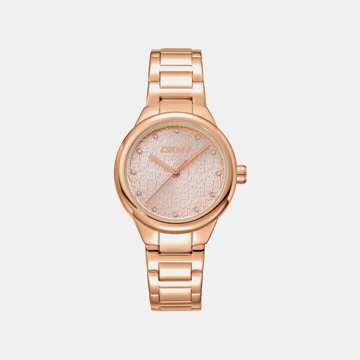 Everyday Women Quartz Rose Gold Dial Analog Stainless Steel Watch DK1L110M0065